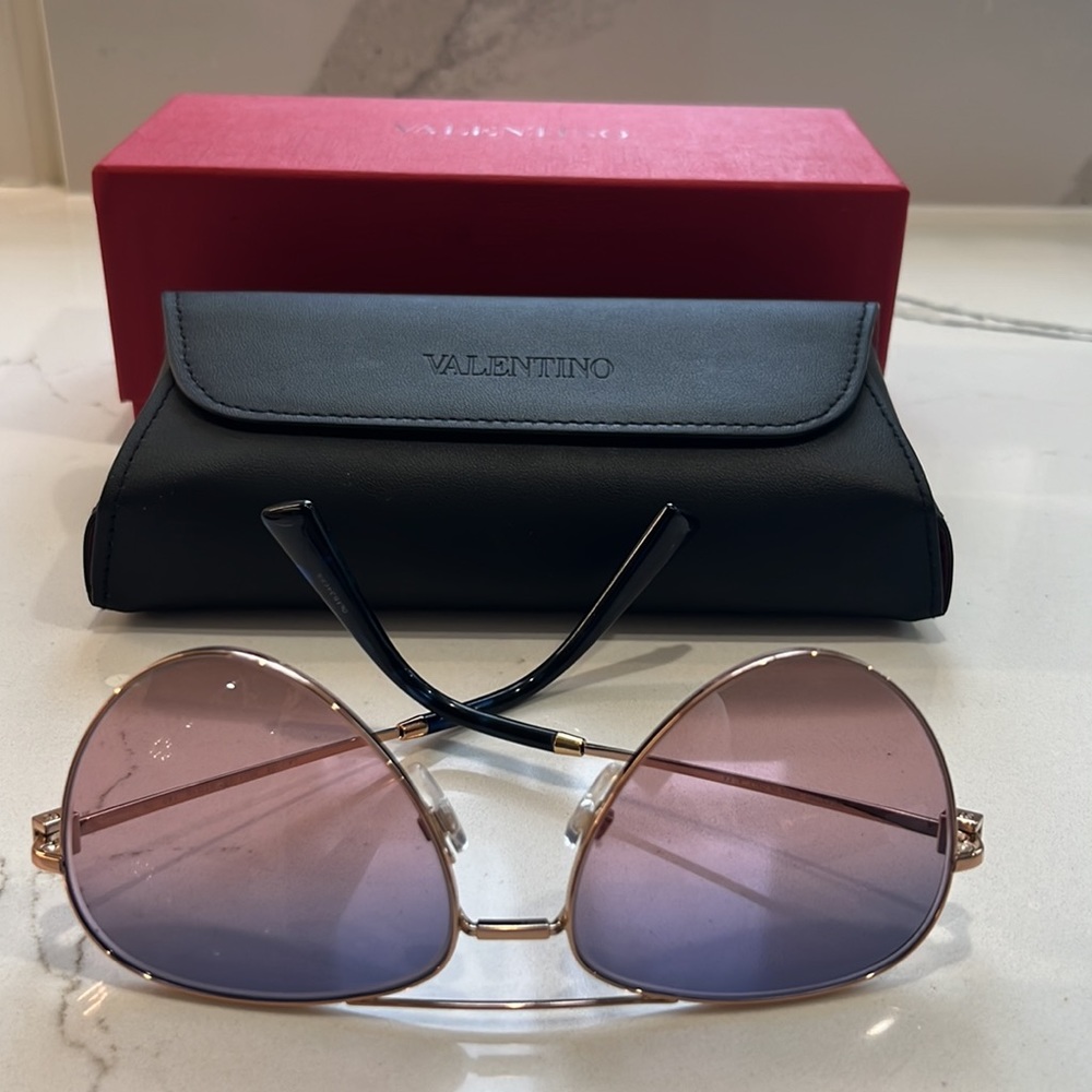 Valentino aviator style sunglasses perfect zero scratches.